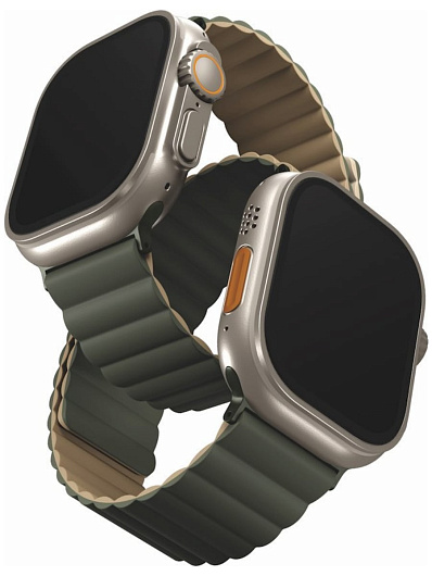 Ремешок для Apple Watch 49/45/44/42 Uniq Revix Коричневый