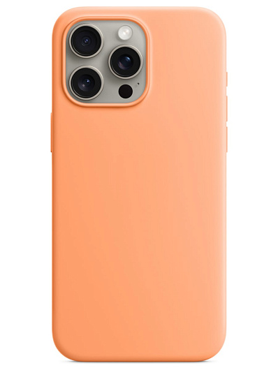 Чехол для iPhone 15 Pro Max Silicone Case Soft Touch Оранжевый