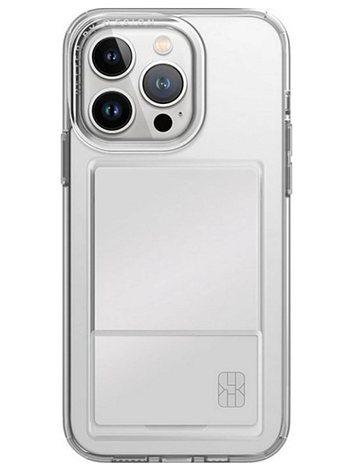 Клип-кейс для Apple iPhone 15 Pro Max UNIQ Air Fender ID со слотом под карту Прозрачный Клип-кейс для Apple iPhone 15 Pro Max UNIQ Air Fender ID со слотом под карту Прозрачный