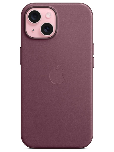 Клип-кейс для iPhone 15 Apple FineWoven Case MagSafe Mulberry