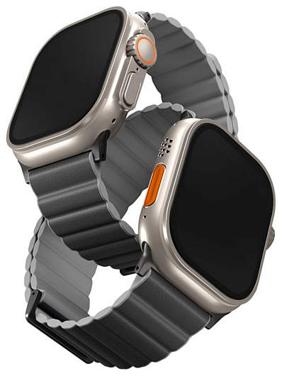 Ремешок для Apple Watch 49/45/44/42 Uniq Revix Premium Серый