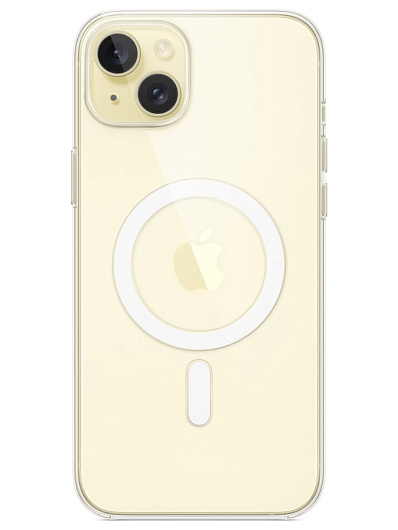 Чехол для iPhone 15 Plus Clear Case MagSafe Прозрачный