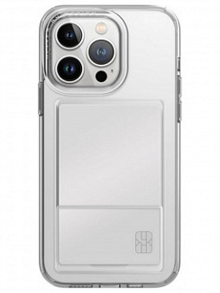 Клип-кейс для Apple iPhone 15 Pro Max UNIQ Air Fender ID со слотом под карту Прозрачный