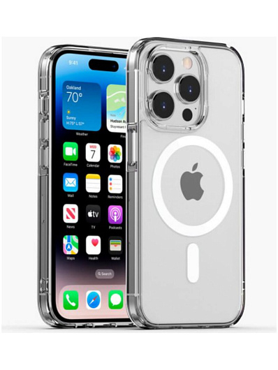 Клип-кейс для iPhone 15 Pro Max Gurdini Alba Series Protective Прозрачный Клип-кейс для iPhone 15 Pro Max Gurdini Alba Series Protective Прозрачный