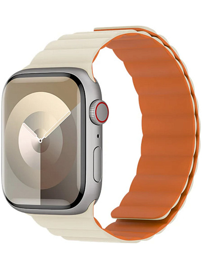 Ремешок Apple Watch 38/40/41mm Benks Magnetic Silicone Watch Band Белый