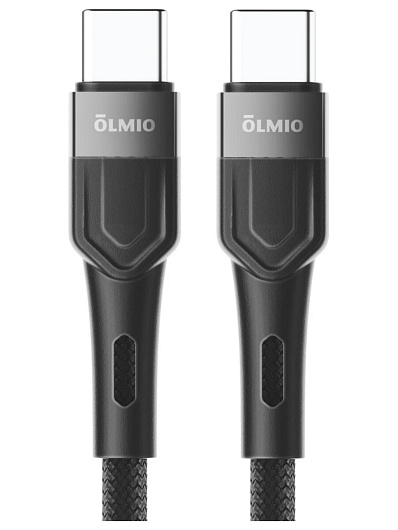 Кабель Type-C - Type-C OLMIO 60W, USB2.0, 1.2м Черный Кабель Type-C - Type-C OLMIO 60W, USB2.0, 1.2м Черный