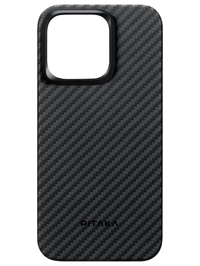 Клип-кейс для iPhone 15 Pro Pitaka MagEZ Case 4 узкое плетение Черный