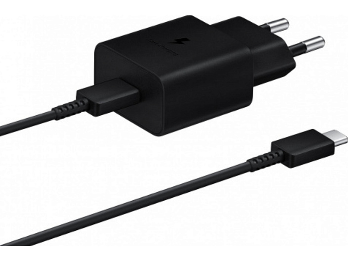 Сетевое зарядное устройство Samsung 15W + Type-C Черный Сетевое зарядное устройство Samsung 15W + Type-C Черный