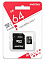 Карта памяти micro-SD 64GB class 10 с адаптером
