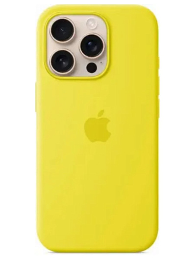 Клип-кейс для iPhone 16 Pro Silicone Case Soft Touch Желтый Клип-кейс для iPhone 16 Pro Silicone Case Soft Touch Желтый