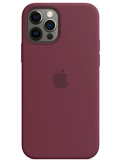 Клип-кейс iPhone 12/12 Pro Silicone Case Soft Touch Бордовый