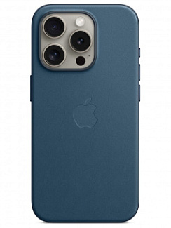 Клип-кейс для iPhone 15 Pro Apple FineWoven Case MagSafe Синий