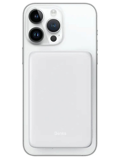 Внешний аккумулятор 10000 mAh Benks MagClap MP07 Белый Внешний аккумулятор 10000 mAh Benks MagClap MP07 Белый
